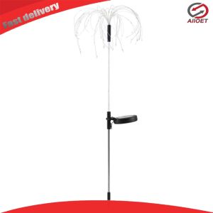 【Alloet】 Solar Fireworks Lights 2Pcs Waterproof Outdoor Fairy Lights Garden Starburst Decoration for Yard and Outdoor Events