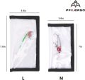 Fishing Lure Wraps 12PCS Clear See-Through PVC Fishing Lure Covers Protect Children Pets and Fishermen Safe from Sharp Hook Transparent Lures Fishing Bait Hook Storage 6L+6M. 