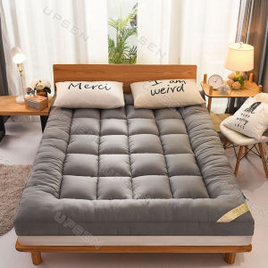 【Upsen Brand】Thicker Tatami Mattress Topper Foldable Matress Foam / Thicker 10cm Mattress Tatami Topper Single/Queen/King Size Spring Four Seasons Matress 1.8m*2m QUEEN KING Tatami velvet Bed Sheet Fitted Bed Sheet Thicken Mattress Fitted
