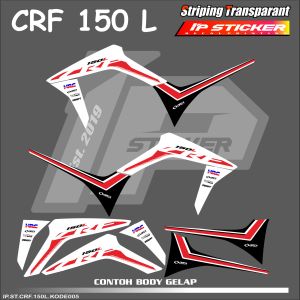 CRF 150 L (COD) STIKER STRIPING MOTOR HONDA CRF 150 L - STIKER LIST GRAFIK SIMPLE WARNA VARIASI DESAIN RACING HOLOGRAM DAN TRANSPARAN BISA COD IP. PROJECT.KODE-005