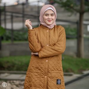 Jaket Wanita Muslimah Parasut - Hijacket Belva - Jaket Panjang Hijaber Musim Dingin