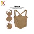 1K Tanktop Basic Wanita Crop Segitiga Knit Model Tali Silang P330 Tank Top Crop Knit Singlet Cewek Fashion. 