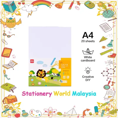SWM Deli Education White Cardboard Size A4 (20 Sheets) 74847