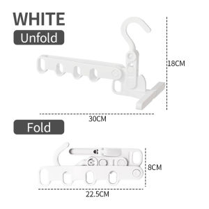 Five-Holes Folding Clothes Hanger Portable Travel Hanger Drying Hanging Rack Foldable Clothes Hanger Portable Clothes Hook Penyidai Baju Boleh Lipat
