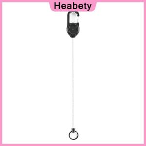 Heabety 1Pc Wire Rope Sporty Retractable Key Chain Easy-To-Pull Buckle Anti-Lost High Rebound Anti-theft Metal Easy-To-Pull Buckle