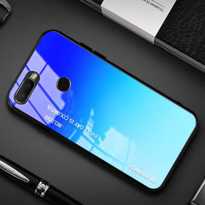 Softcase Glass Kaca Oppo A5S A12 A7- J50- Casing Hp Oppo A3S -Pelindung hp-Case Handphone