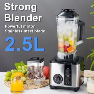 AMAX Ice Stainless Blender heavy duty 2.5L large capacity blender Ice Crusher Machine Multi-Purpose Blender 2 in 1 suits For With Stirring Rod Blend Chop 2500W