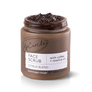 UpCircle Coffee Face Scrub - Citrus Blend For Normal + Dry Skin 3.5oz- Shea Butter Coconut + Rosehip Oil - Natural Vegan Face Exfoliator For Soft Smooth Skin