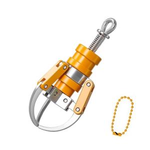 Fun Claw Keychain With Locking Mechanism ABS Doll Machine Grab-clip Keyring Portable Novelty Gift For Key Or Backpacks
