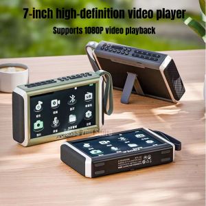 SANSUI F55 Portable FM Radio Video display radio Wireless Bluetooth Speakers Dual TF Card Slot MP4 Music Player Video E-book