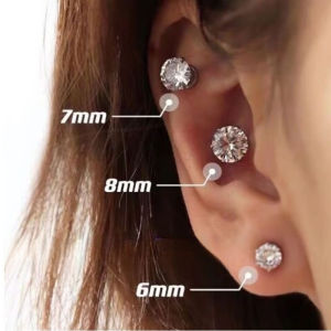 Magnetic Zircon Stone Ear Pins for Daily Wear Minimalist Stylish and Safe Non-Pierced Ear Cuffs Elegant and Multi-Functional