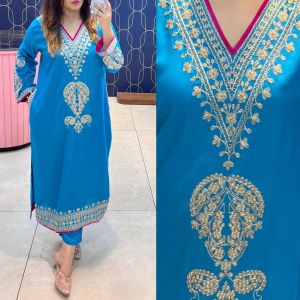 [Ready SG Stock] Party Wedding-Wear Long Rayon Kurti with Pants Free Hand Potli Bag [ Premium Indian Dresses]