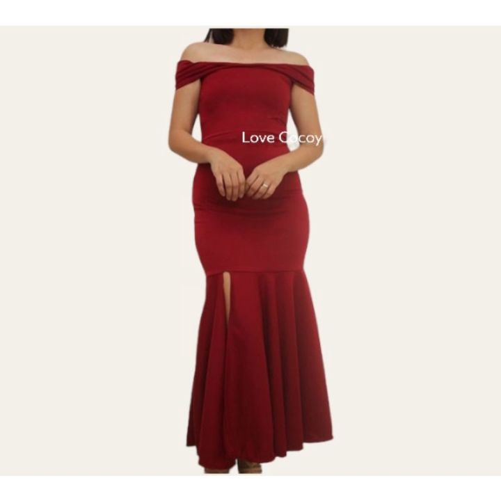 LONG GOWN PASTEL COLORS WEDDING ENTOURAGE ATTIRE FORMAL WEAR CIVIL