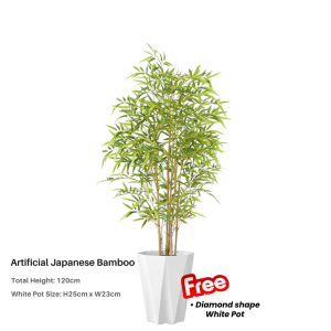 【SG Evergreen】Artificial Japanese Bamboo Tree – Peaceful Faux Plant for Home & Office Decor Fake Plants with Pot Artificial Bamboo Plant Lucky Bamboo Plant Artificial Plant