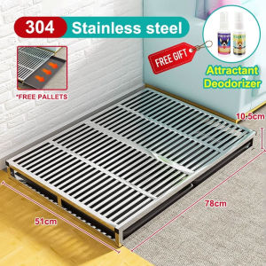 Dog Toilet Drawer Style Stainless steel Pet Toilet Tray Dog Toilet Pet Washable Toilet Bowl