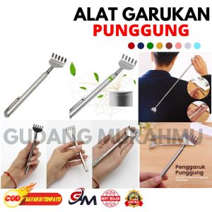 Juragan 47 - Garuk Punggung Besi Lipat Tarik Alat Penghilang Gatal Garukan Badan Stainless Mini Portable