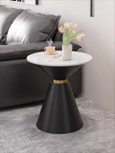 Nordic-style Sofa Side Table For Living Room New Light Luxury Corner Table Modern Minimalist Balcony Small Round Table Ho Rock Slab Small Coffee Table