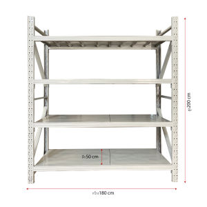ชั้นเหล็กรุ่นรับน้ำหนัก200kgชั้นขนาดยาว180/200*200*50cmพร้อมออกใบกำกับได้