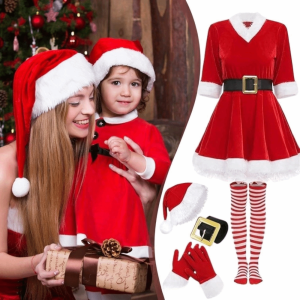 YUDESHUI Red Women Christmas Fancy Party Dress Girl Fancy Dress Hoodie Christmas Cosplay Costumes Santa Outfits Claus Dress Xmas Suit Year
