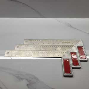 Penggaris Siku tukang Stainless steel isi 3pcs