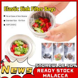 200/100pcs Sink Filter Mesh Kitchen Sink Strainer Bag Mesh Trash Bag Prevent The Sink From Clogging Filter Bag For Bathroom Strainer Rubbish Bag