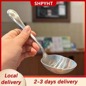 [COD] SHPYHT Local delivery Ship within 24 hours Large Stainless Steel Round Head Buffet Serving Spoon Thicken Kitchen Dinner Dish Soup Rice Western Restaurant Bar Public Spoon