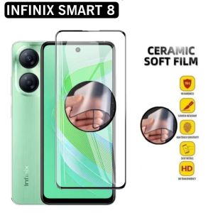 INFINIX SMART 8 SMART 7 SMART 6+ ANTI GORES CERAMIC BENING CLEAR LIST PLASTIK MIKA TEMPERED ANTI PECAH