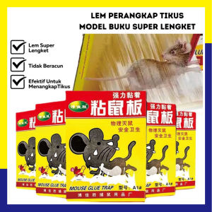 Lem Perangkap Tikus Model Buku Alat Penangkap Pengusir Curut Tikus Kecoa Cicak Siap Pakai Mouse Glue Trap