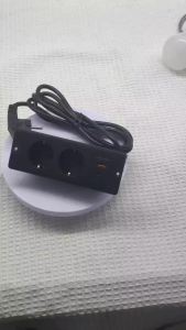 EU Table Lamp Socket Built-in Socket USB Type C PD20W Power Strip Desk Hidden Power Outlet 2 M Home Power Cord