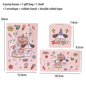 Birthday Surprise Red Envelope Lucky Bounce Box Creative Surprise Gift Box DIY Handmade Bounce Box Gift Packaging