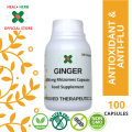 Organic Ginger Capsules (BUNDLE OF TWO 100 Capsules) Contains Gingerol, Pain Reliever, Joint Support, Anti- inflammatory. 