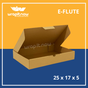(Isi 20 pcs) Kardus Eflute Die Cut 25x17x5 / eflute dus bolen dus pie buah dus hampers dus baju dus pashmina dus buku dus mainan anak dus novel dus roti dus brownies gift box dus roti