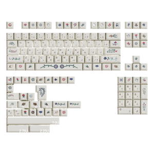 135PCS PBT Keycaps Featuring Voynich Manuscript Design Durability And Comfortable For Typing On Mechanical Keyboards