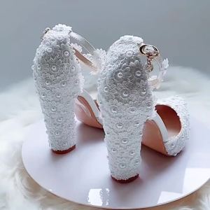 XXSHXY · 7cm womens White high heels wedding shoes㏇X0415