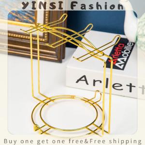 YINSI Coffee Cup And Saucer Display Rack Hold 6 Coffee Cups And 6 Plates Kitchen Draining Rack Durable Modern Mug Stand For Countertop