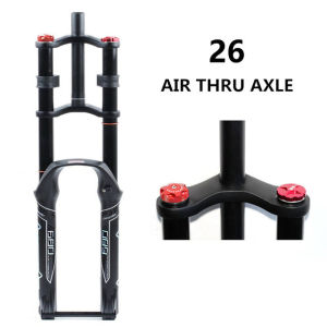 ECILY Bicycle Fork 26/27.5/29er MTB Suspension Air Fork Magnesium Alloy Double Shoulder  Air Oil  Lock Straight Downhill fork