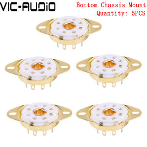 8Pin Ceramic Tube Socket GZC8-Y-8 Chassis Mount 5B254 7N7 4P1S 2J27 EBL21 ECH21 Vacuum Tube Amplifier Audio Vintage HIFI DIY