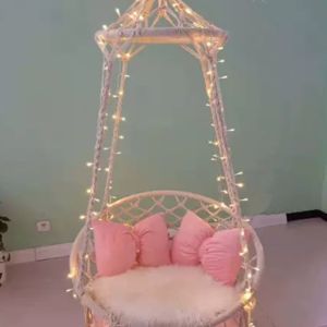 Hanging Rattan Swing Chair Outdoor Indoor Hammock Swing Chair Basket Rattan Swing Chair For Balcony Internet Celebrity Glider Safe and Stable 吊椅