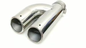 Kaly 1pcs Double Exhaust Muffler Tail Tip Tailpipe For Octavia 2007- 2010 2011 2012 2013 2014 M1Y4T