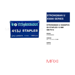 Strongman Isi Staples Tembakan Angin 413 J - 1 Box Isi 5000 Pcs