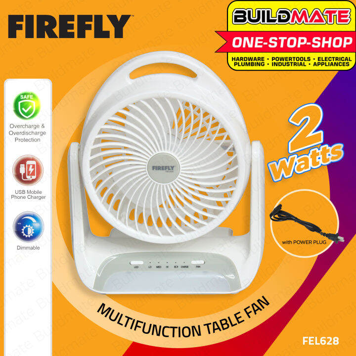 Rechargeable led deals light with fan