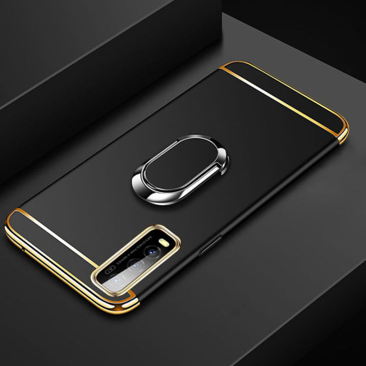 LANLIN For Vivo Y12s Y20i Y20 Y20s Phone Case Ultra Thin Matte Hard  PC Holder Casing For Vivo Y12s/Vivo Y20i Case With Free Ring Stand Holder 