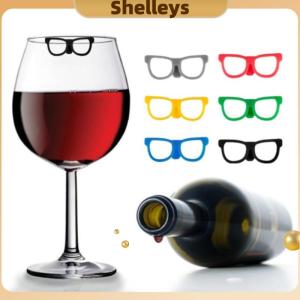 [Shelleys] 6 cái Silicone kính hình rượu vang thủy tinh đánh dấu uống cup nhận dạng cốc