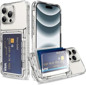 Ví Trường Hợp Đối Với iPhone 17 Pro Max Trường Hợp Với 3-4 Ví đựng thẻ tín dụng Khe Cắm Chống Sốc hạng nặng hỗn hợp Bảo Vệ Rõ Ràng vỏ điện thoại Đối Với iPhone 17 Trường Hợp Không Khí Trường Hợp 16 Pro Max 15 Pro Max 14 13 Pro 12 11