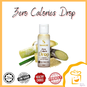 【 SUGAR REPLACEMENT 】SweetLAB Zero Calorie Drop Liquid Sweetener 25ml | Treasure Drop Drinks | Pemanis Tulen Pengganti Gula Stevia Sihat