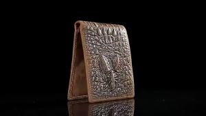 Mens Retro Crocodile-Pattern Wallet – Genuine Cowhide Short Billfold with Multi-Card Slots & Coin Pocket Stylish Slim Design