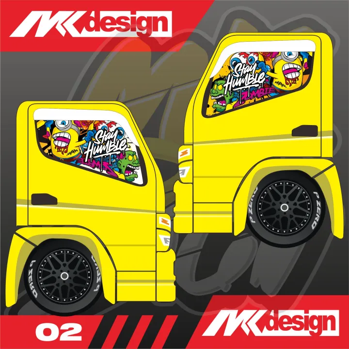 Stiker%20One%20Way%20Kaca%20Samping%20Truk%20Canter%20-%20Bisa%20Request/custom%20-%20Image%202