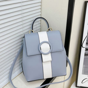 Ielgy thương hiệu phụ nữ xinh đẹp của ba lô phong cách phương Tây màu tương phản da cho nữ đi lại Túi đeo chéo thường ngày hai phương pháp thực hiện rất linh hoạt và thiết thực