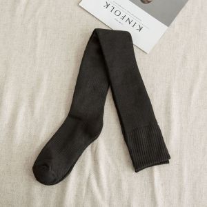 SELLYER Tiện lợi Ấm áp Len Dày Mùa đông Ủng chân Vớ JK Tất dài nữ Tất cao trên đầu gối Màu sắc