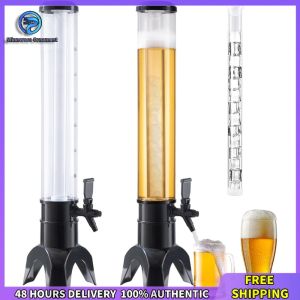 Winnereco Beer Dispenser Tower 3L with Spigot and LED Light for Bar Restaurant and Party Use Heavy Duty Stainless Steel Design
